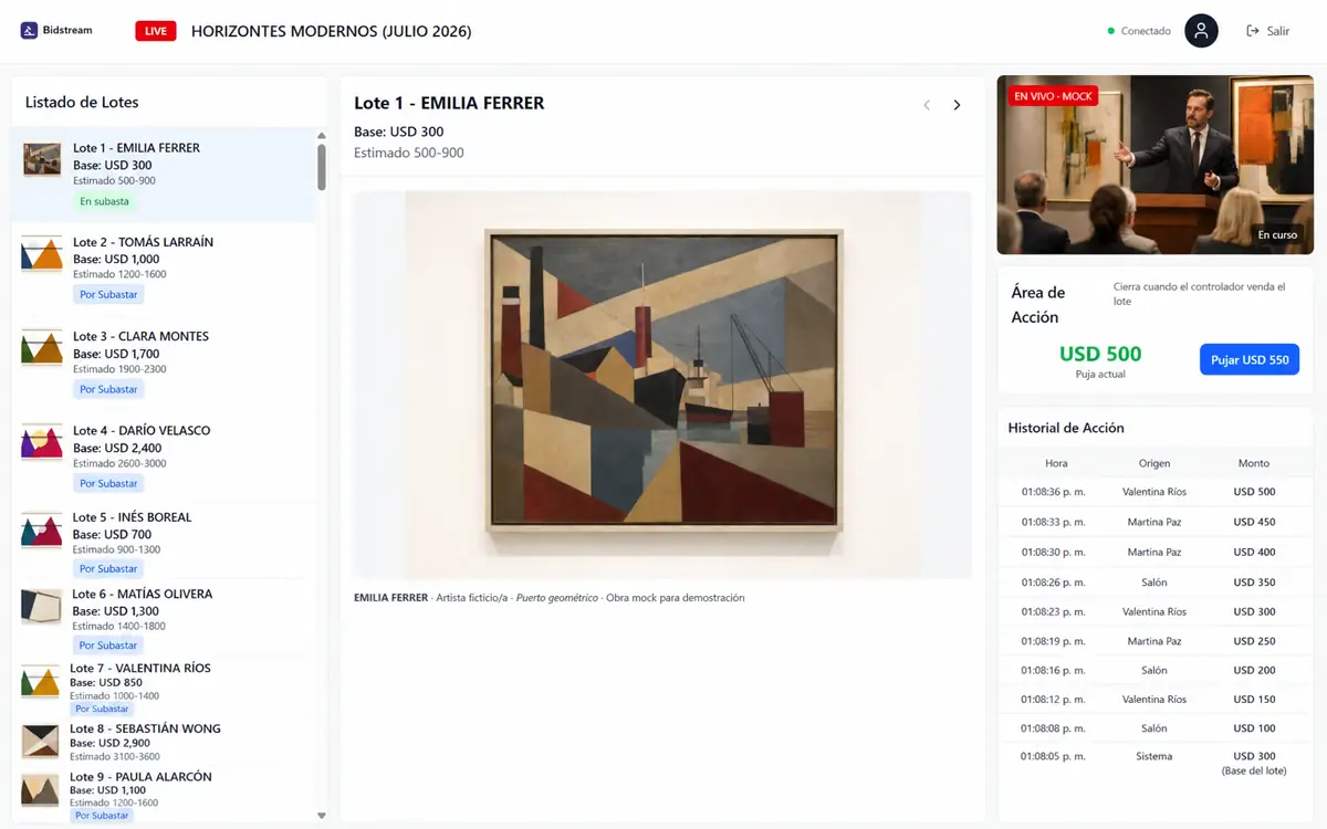 Bidstream live bidder experience